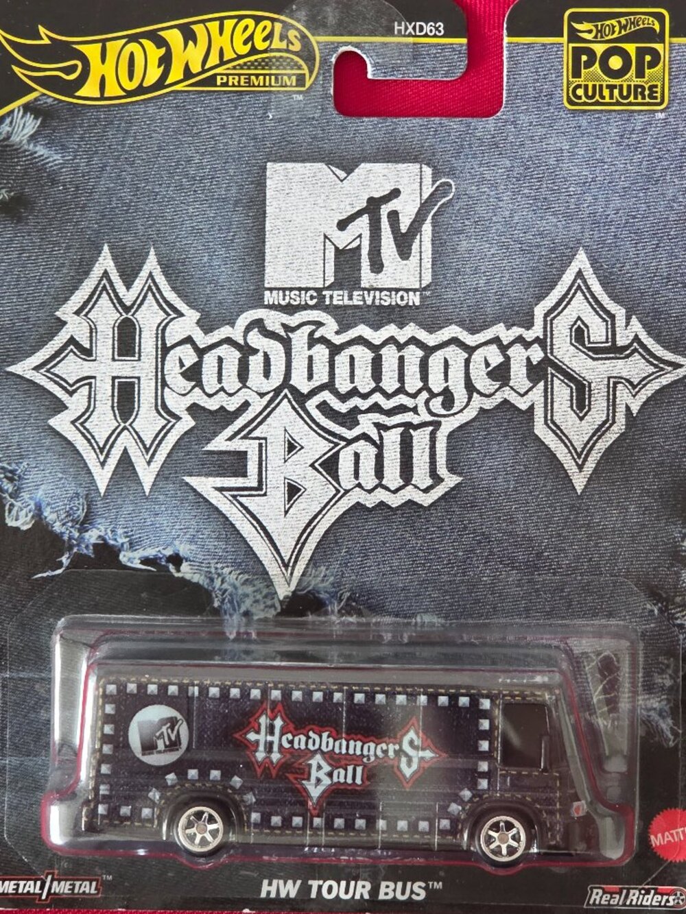 2025 HOT WHEELS, PREMIUM REAL RIDERS, HEAD BANGERS BALL TOUR BUS, MINT!!!
